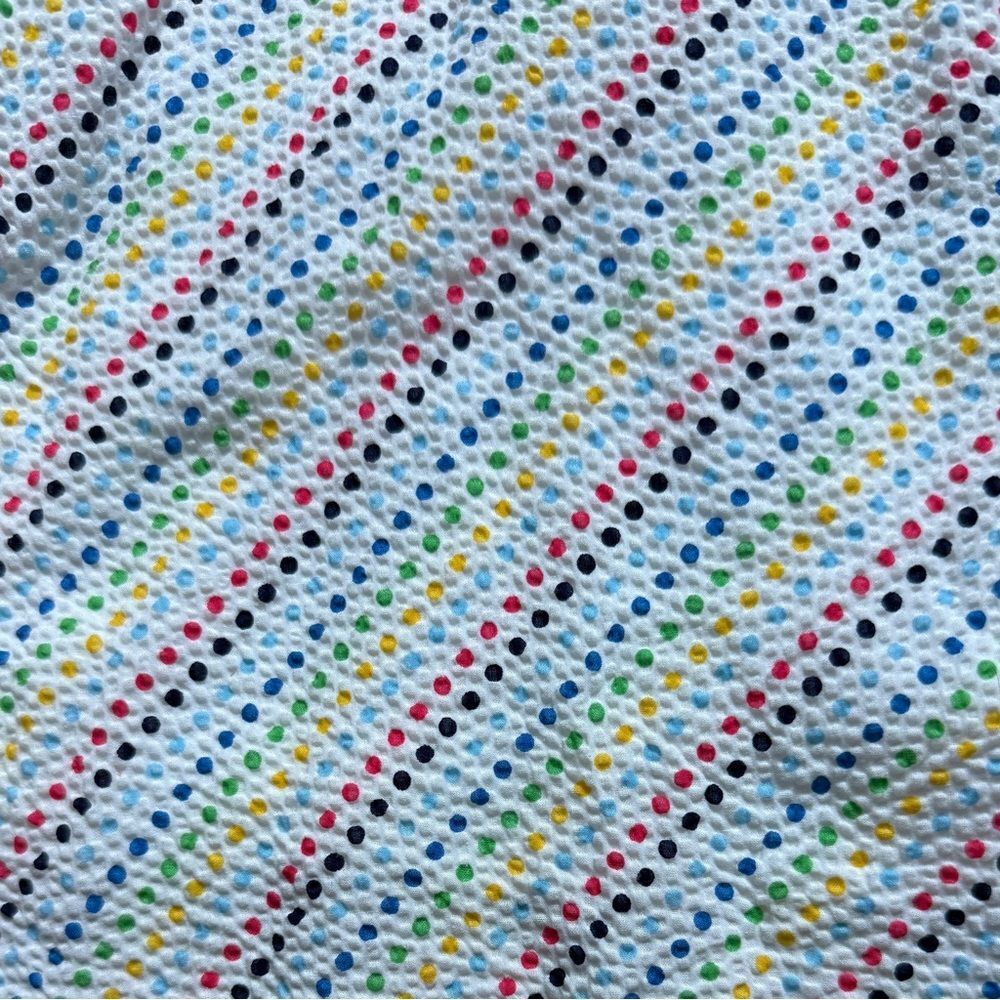 Lilly Pulitzer Gweneth Strapless Seersucker Dress Rainbow Dot White 14 - Picture 2 of 10